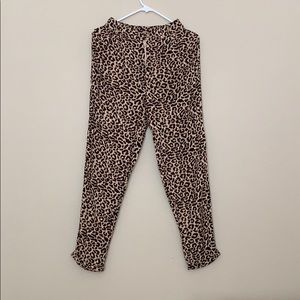 COTTON ON Women’s High Waisted Jogger Style Leopard Pants Size 4 EUC